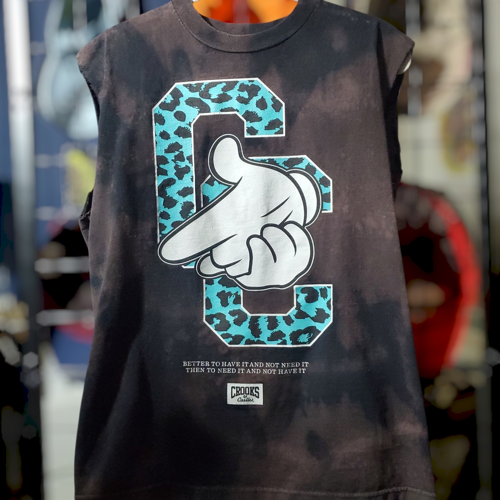 Crooks & Castles Black and Blue Short Sleeve Tees